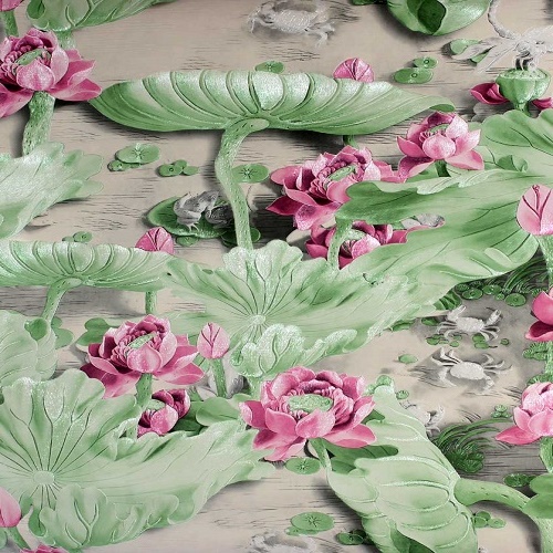 Uarting Pink Floral Wallpaper